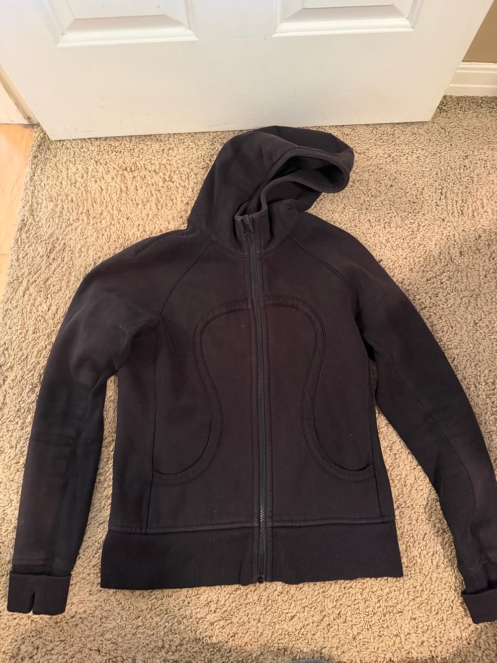 lululemon athletica Black Zip-Up Hooded Utility Jacket